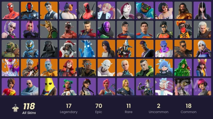 [PSN/XBOX/PC] 118 skins | Nezumi | Kymera | Fade | The Cube Queen | The Foundation | The Imagined | The Origin | Joey | Malik | Midas | Ronin