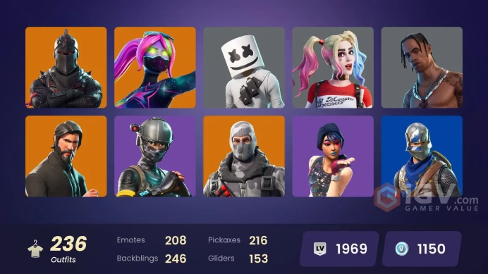 [PC/PSN/XBOX] 236 Skins | OG STW | Black Knight | Travis Scott | Sparkle Specialist | Floss | Take The L | The Reaper | Blue Squire | 1150 VB
