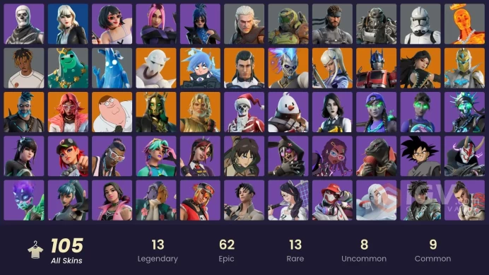 [PSN/XBOX/PC] 105 skins | FNCS Renegade | Optimus Prime | Zeus | Valeria | Renzo the Destroyer | The Ageless | Era | Peter Griffin | Snap