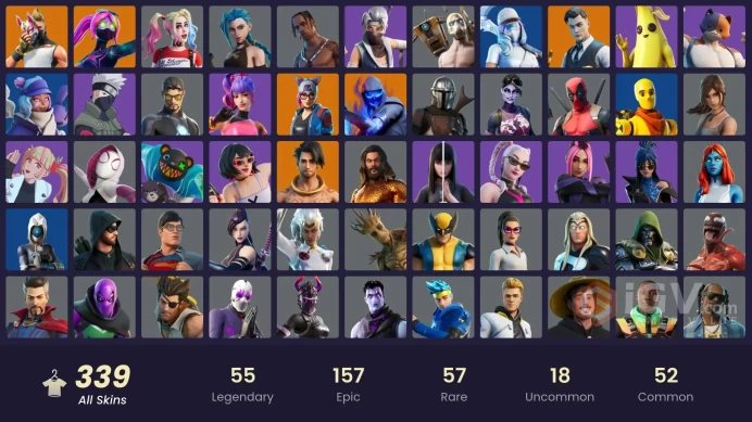 [PC/PSN/XBOX] 339 Skins | OG STW | Travis Scott | Psycho Bandit | Leviathan Axe | Galaxia | Drift | Tart Tycoon | Peely | Midas | 200 VB