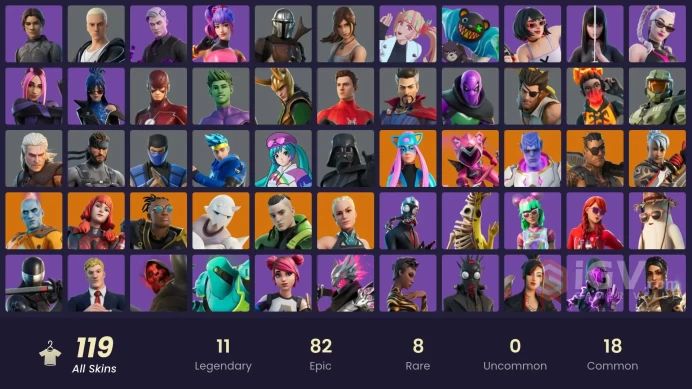 [PSN/XBOX/PC] 119 skins | Master Chief | Snake Eyes | Fashion Banshee | Shady Doggo | Twyn | Malik | Mecha Cuddle Master | Snap | Alli
