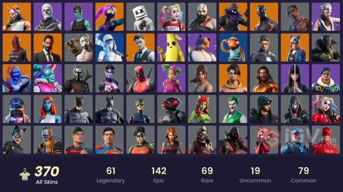 [PC/XBOX] 370 Skins | OG STW | IKONIK | Travis Scott | Take The L | Psycho Bandit | Leviathan Axe | Galaxia | Omega | Drift | 1300 VB