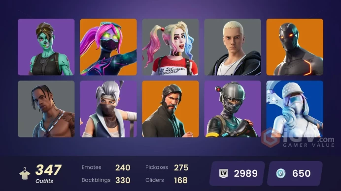 [PC/PSN/XBOX] 347 Skins | OG STW | Travis Scott | Chun-Li | Take The L | The Reaper | Merry Mint Axe | Leviathan Axe | Galaxia | 650 VB