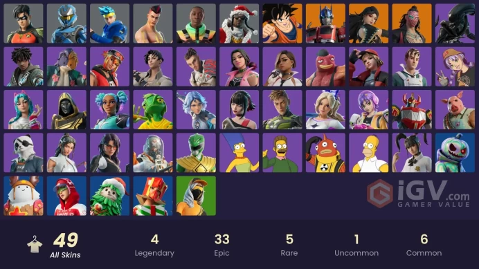 [XBOX/PC] 48 skins | Optimus Prime | Era | Son Goku | Kado Thorne | UNSC Spartan | Ninja | Khaby Lame | Santa Dogg | TheGrefg | Robin