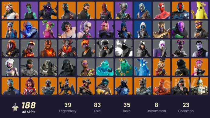 [PC/PSN/XBOX] 188 skins | The Reaper | Blue Squire | Royale Knight | Elite Agent | Power Chord | Ronin | Zenith | Omega | 600 VB