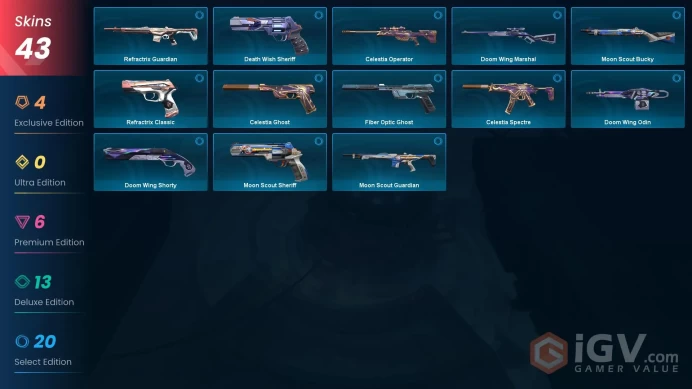 EU [ 43 TOP SKINS + 3 KNIFE ] Reaver Karambit + Singularity Vandal + XEROFANG Vandal + Prime Vandal / full acces