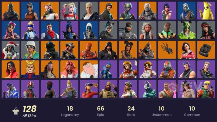 128  SKINS + BLACK KNIGHT + HARLEY HITTER + THE REAPER + SPARKLE SPECIALIST + ICHIGO KUROSAKI + HUTRESS HELSIE + SHADOW BLADE HOPE + FLOSS