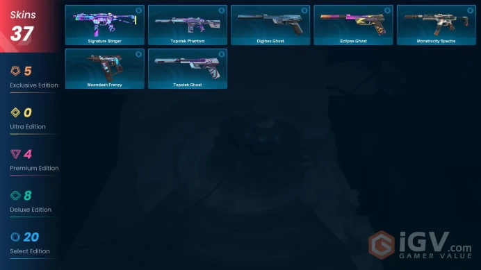 EU [ 37 TOP SKINS + 3 KNIFE ] Kuronami no Yaiba + Prelude to Chaos Vandal + Neo Frontier Phantom + Neo Frontier Axe / full acces