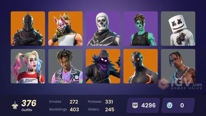 [PC/PSN] 375 Skins | OG STW | Black Knight | Travis Scott | Sparkle Specialist | Floss | Take The L | The Reaper | Blue Squire | 0 VB