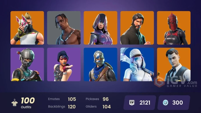 [PC/PSN/XBOX] 100 skins | Sparkle Specialist | Travis Scott | Floss |  The Reaper  | Blue Squire  | Elite Agent | Take The L |  Candy Axe	Y152