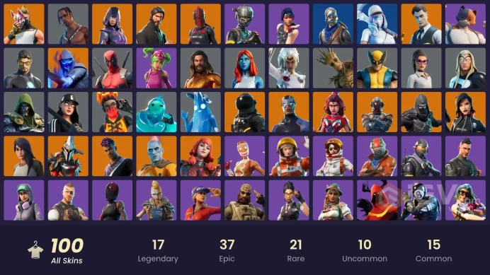 [PC/PSN/XBOX] 100 skins | Sparkle Specialist | Travis Scott | Floss |  The Reaper  | Blue Squire  | Elite Agent | Take The L |  Candy Axe	Y152