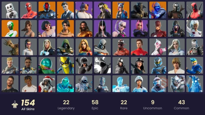 [PC/PSN/XBOX] 154 skins | Eon | Gold Brutus | Gold Midas | Gold Meowscles | Joey | The Foundation | Kymera |y187