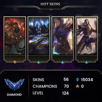 [EUW] S16 - SPLIT 1 - Dia 4 - 56 Skins - Handmade - Ranked Ready