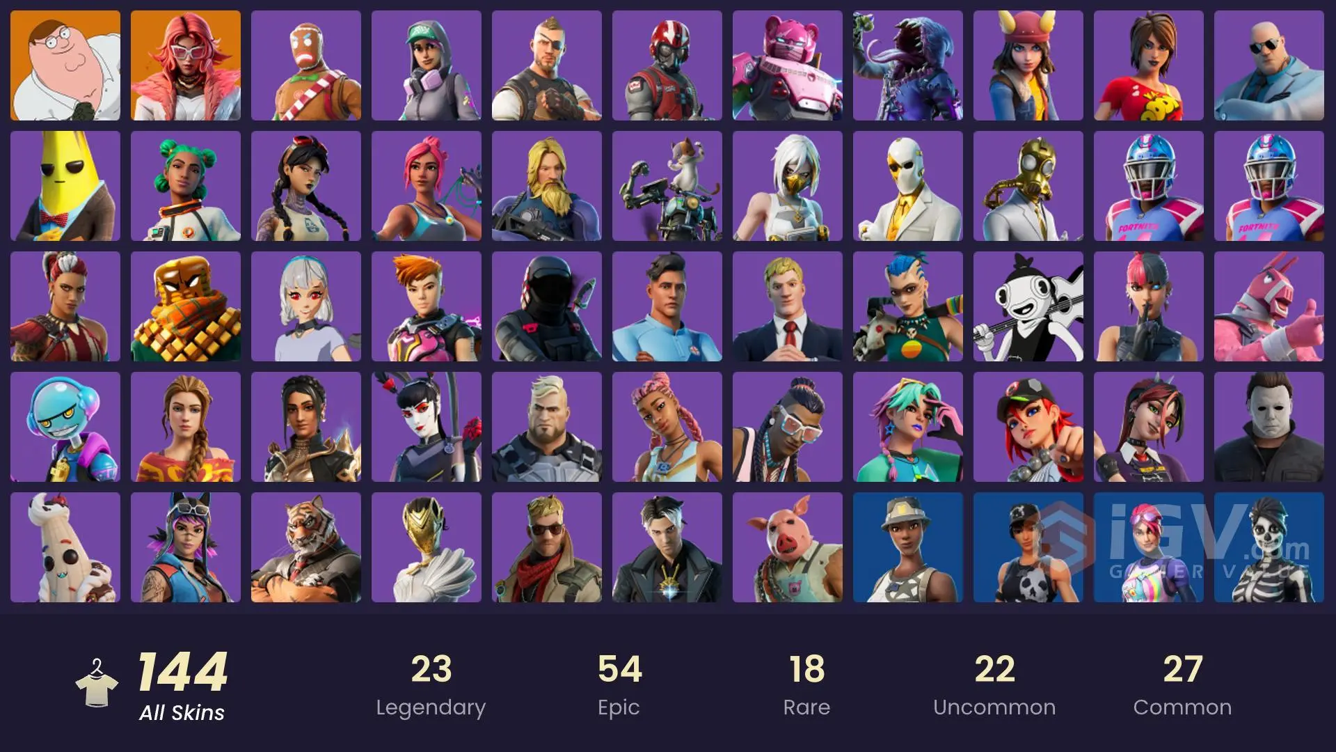 [PC/PSN] 143 skins | Ronin | Peter Griffin | Raz | The Foundation ...