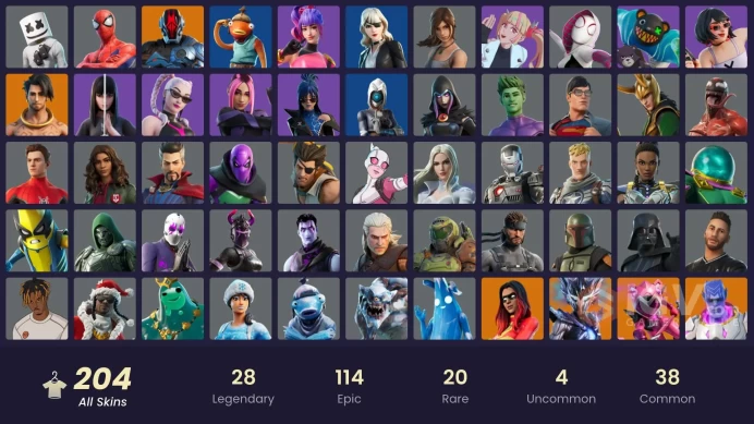 [PC/PSN/XBOX] 204 skins | Naruto Uzumaki | Fashion Banshee | Joey | The Imagined | Mizuki | Spectra Knight |	y356