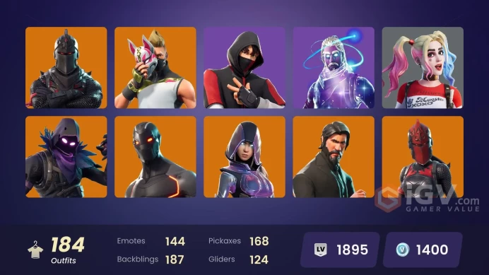 [PC/XBOX] 183 skins | OG STW | Black Knight | Galaxy | IKONIK | Sparkle Specialist | The Reaper | Glow | Blue Squire | Royale Knight | 1400 VB