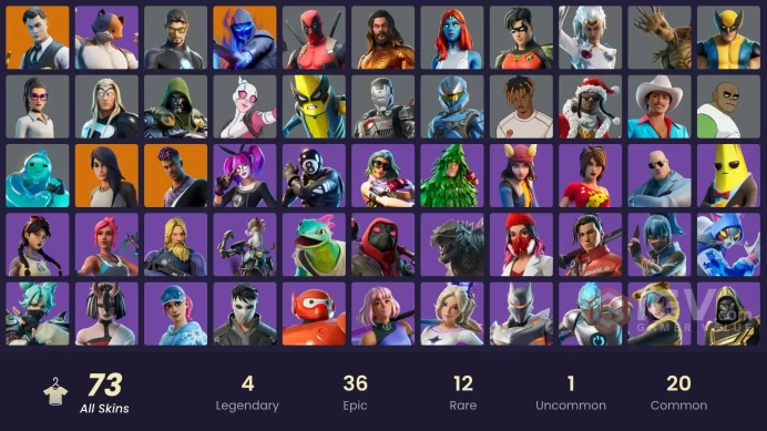 [PC/XBOX] 73 skins | Gold Midas | Gold Brutus | Verve |Sing Along | Slayer Juice Wrld | Wolverine | 200 VB