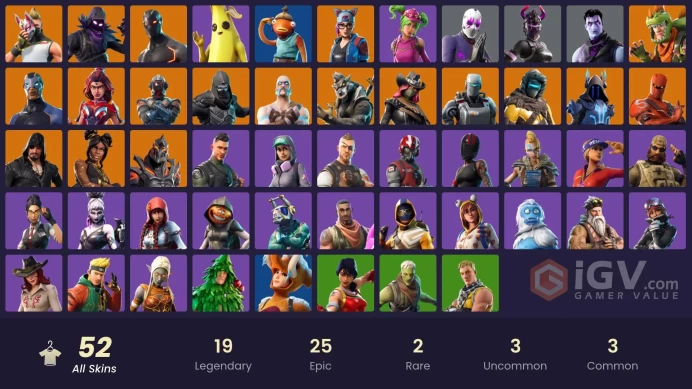 PSN/XBOX/PC - FA - 52 skins | WORLD CUP | A.I.M. | Carbide | Blackheart | The Ice King | Ruin | Hybrid | Enforcer | Valor | Ragnarok | Calamity