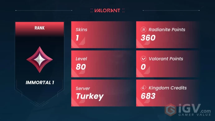 EU/TR Premium Valorant Account • Lifetime Warranty • Favorable In-Game Pricing • Full Access