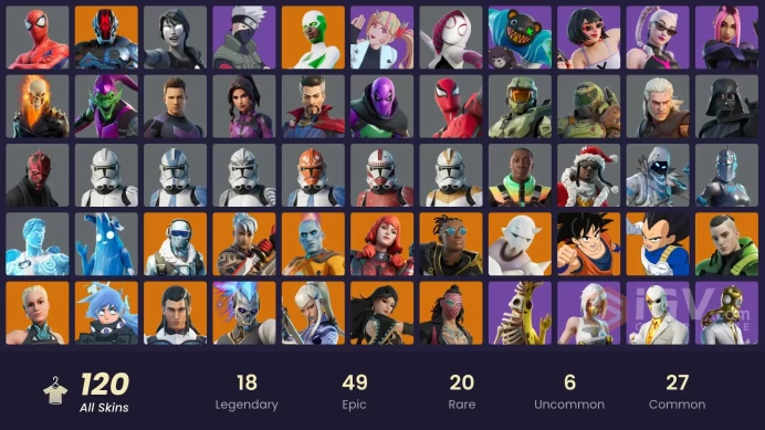 FA XBOX/PC - 120 skins | Master Chief | Naruto Uzumaki | FNCS 3:1 Champion | Sultura | Subzero Cryptic | Lina Scorch | Shady Doggo | Vivi Chroma