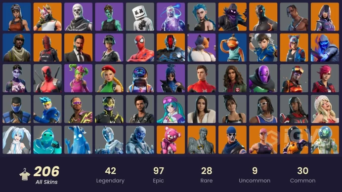 [PC/NIN] 206 SKINS | OG STW | GALAXY | IKONIK | GLOW | TRAVIS SCOTT | RENEGADE RAIDER | AERIAL ASSAULT TROOPER |  ASTRO JACK | -1050 VB