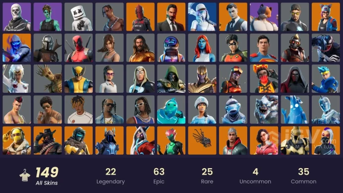 [XBOX/NIN/PC] 149 SKINS | TRAVIS SCOTT | ASTRO JACK | GOLD BRUTUS | GOLD MEOWSCLES | GOLD MIDAS | POINT PATROLLER | CLOUD STRIKER | SNAKE EYES