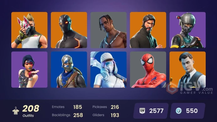 [NIN/PC] 208 SKINS | TRAVIS SCOTT | TAKE THE L | SPARKLE SPECIALIST | THE REAPER | BLUE SQUIRE | ROYALE KNIGHT | ELITE AGENT | GOLD BRUTUS 