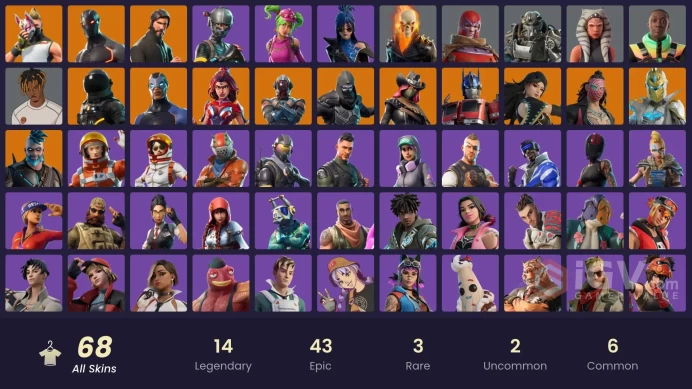 [PC/PSN/XBOX] 68 skins | Take The L | The Reaper | Elite Agent | Blue Team Leader | Rogue Agent  | Blue Striker | Reaper Axe | Verve | 500 VB