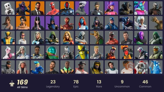 [PC/PSN/XBOX] 169 skins | Master Chief (Matte Black) | Naruto Uzumaki | Sing Along | John Wick | Out With The Old | Poki | Lara Croft| 300 VB