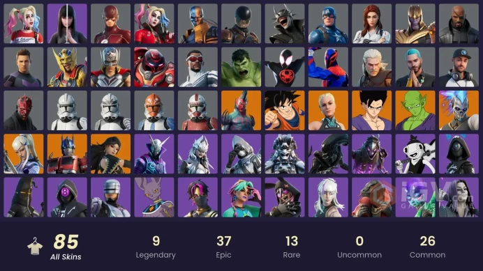 [ALL PLATFORMS]-85 Skin-Piccolo-Son Goku-Son Gohan-Harley Quinn-Beerus-Goku Black-Eren Jaeger-Thanos-The Flash-FULL ACCESS-