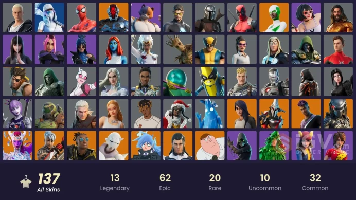 [PC/PSN/XBOX] 137 skins | Cloud Striker | Sultura |Bird Call |The Crane Kick |Warm Up | Verve | Eternal Knight | 0 VB