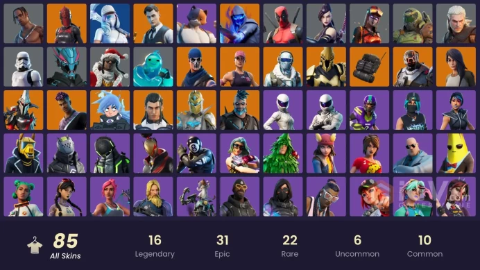 [ALL PLATFORMS]-85 Skin-Travis Scott-Blitz-OG STW-Scout-Midas-Andre-MrBeast6000-Candy Axe-FULL ACCES-