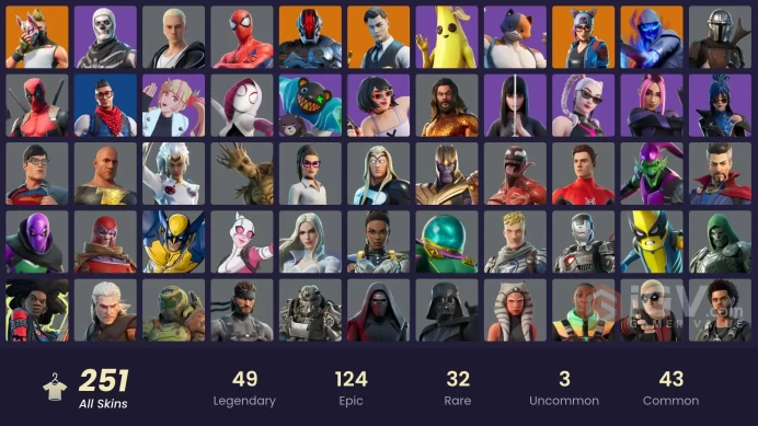 PC/PSN/XBOX | 251 skins | EMAIL CHANGEABLE | Gold Midas | Gold Brutus | Lina Scorch | Carbon Commando | Trilogy | Sultura | Cloud Striker