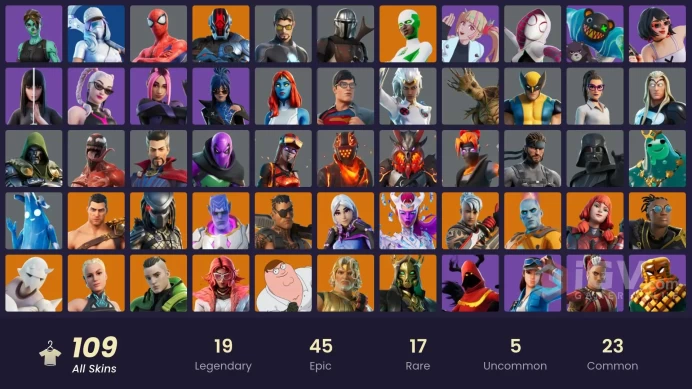 [PC/PSN/XBOX] 109 skins | Subzero Cryptic | Cloud Striker | Sultura | Fixer | Kymera | Snap | Valeria | 150 VB
