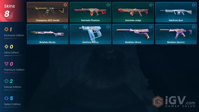 Europe | Full Acces | 8 Skins | Champions 2025 Vandal