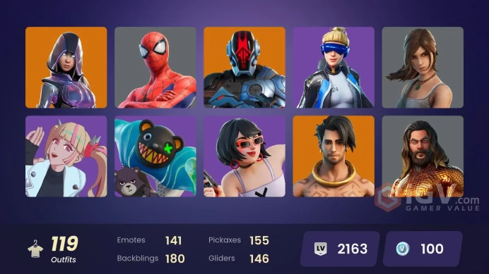 [PSN/PC] 119 skins | Glow | Neo Versa | Tart Tycoon | Valeria | Era | The Cube Queen | Raz | Ronin | Kymera | The Imagined | Joey