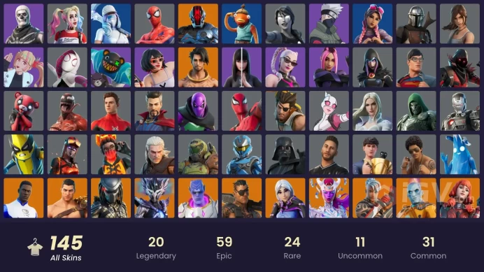 [PSN/XBOX/PC] 145 skins | The Champion | NBA 75 Swish | Naruto Uzumaki | Malik | Torin | Hypersonic | Paradigm (Reality-659) | The Ageless