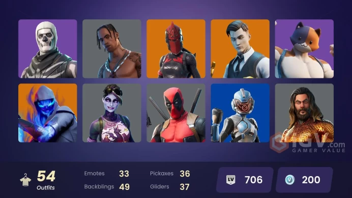 [PSN/XBOX/PC] 54 skins | Travis Scott | Gold Meowscles | Gold TNTina | OG Paradigma | Gold Midas | Gold Brutus | Red Knight | Fusion | Fade