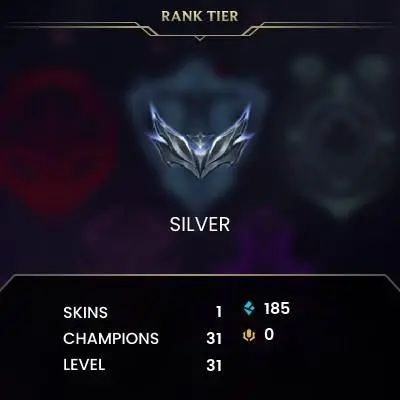 [EUW] S16! - SPLIT 1! - Silver 3 - 1 win 0 lose - 185 Be - Unverified Email - Ranked Ready