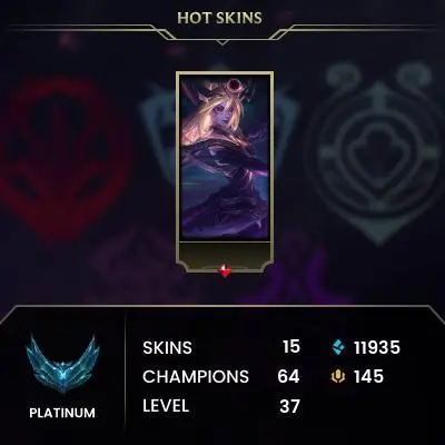 [EUW] S16 - SPLIT 1 - Platinum 3  - 11.9K BE - Handmade - Ranked Ready