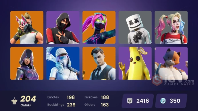 [PC] 204 skins | OG STW | IKONIK | Glow | Gold Brutus | Gold Meowscles | Gold Midas | Rogue Agent | Tart Tycoon | Peter Griffin | 350 VB