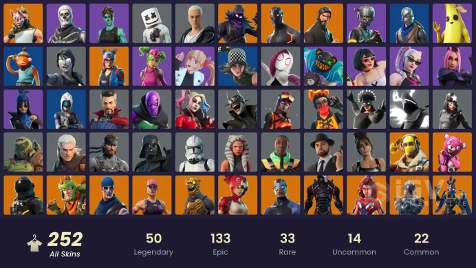 [PC/PSN/XBOX] 252 skins | OG STW | The Reaper | Blue Squire | Royale Knight | Elite Agent | Omega (stage 5) | Recon Champion | 350 VB
