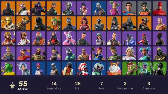 [PC/XBOX] 55 skins | Black Knight | Sparkle Specialist | The Reaper | Blue Squire | Royale Knight | Elite Agent | Blue Striker | 100 VB