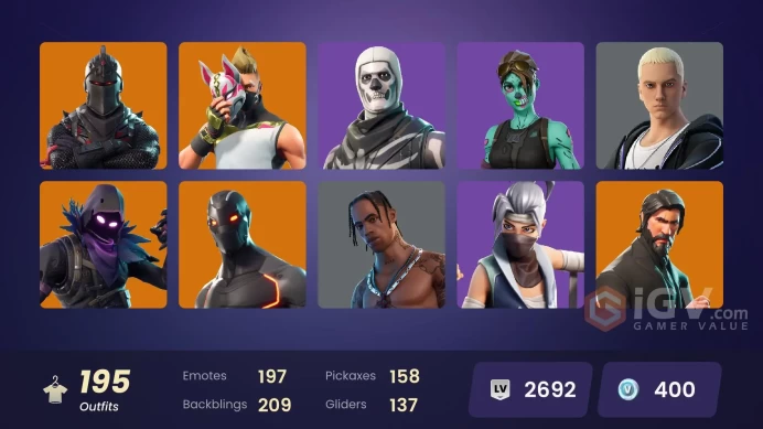 [PC/XBOX] 194 skins | OG STW | Black Knight | Travis Scott |Sparkle Specialist | The Reaper | Blue Squire | Royale Knight | Elite Agent | 400 VB