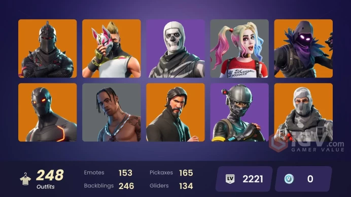 215 skins | Black knight | Travis scott | Merry mint axe | Full access
