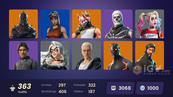 334 Skins | Black Knight | The Reaper | Floss | Full access