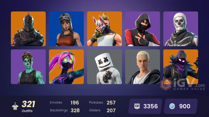 297 skins | Black Knight | Wonder | IKONIK | The Reaper | Glow | Full access