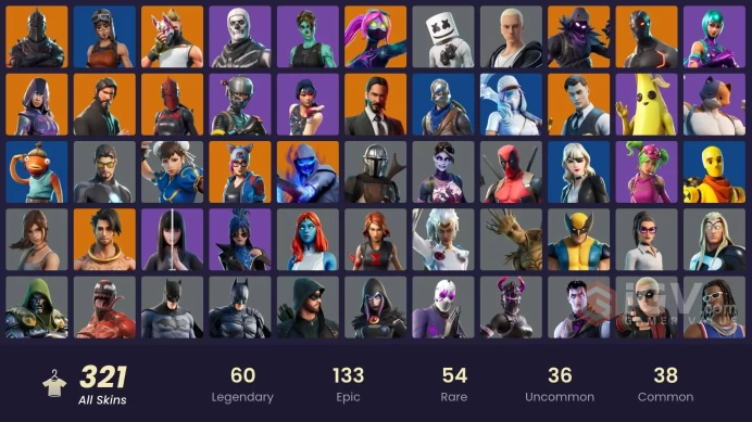 297 skins | Black Knight | Wonder | IKONIK | The Reaper | Glow | Full access
