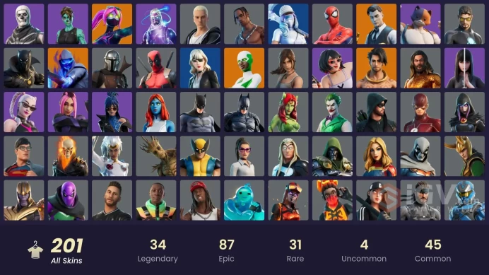 195 skins | Galaxy | Travis Scott | Gold Brutus | Gold Meowscles | Full access
