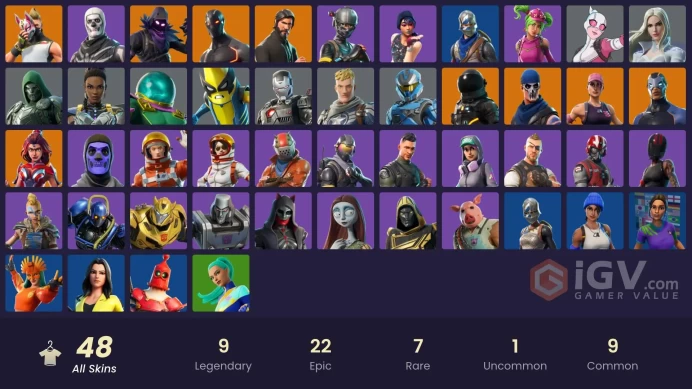 [PC/XBOX] 47 skins | OG STW | Og Skull Trooper | Sparkle Specialist | The Reaper | Blue Squire | Royale Knight | Elite Agent | 550 VB